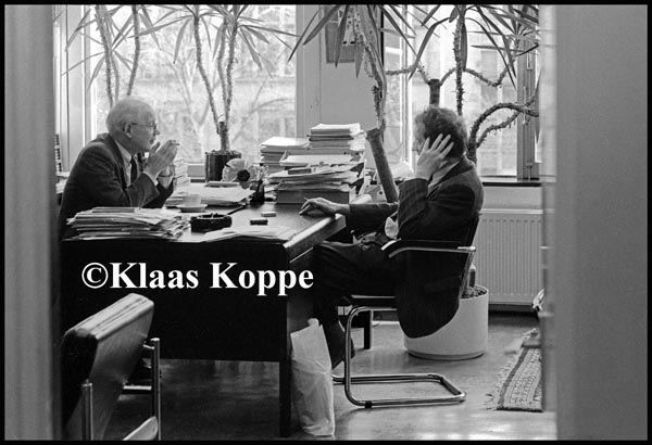 Gerrit Komrij en Theo Sontrop, foto Klaas Koppe