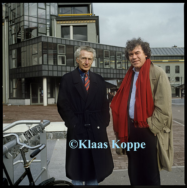 Harry Mulisch en Tilman Spengler,foto Klaas Koppe