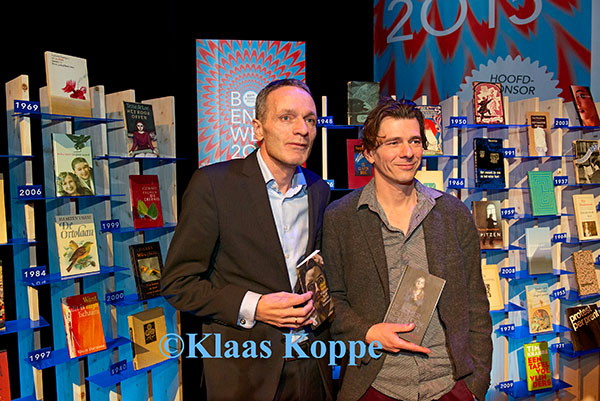 Pieter Steinz en Dimitri Verhulst, foto Klaas Koppe
